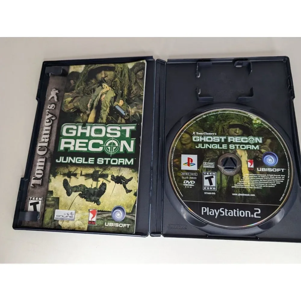 Tom Clancy's Ghost Recon: Jungle Storm (Sony PlayStation 2, 2004) Complete (Cib)